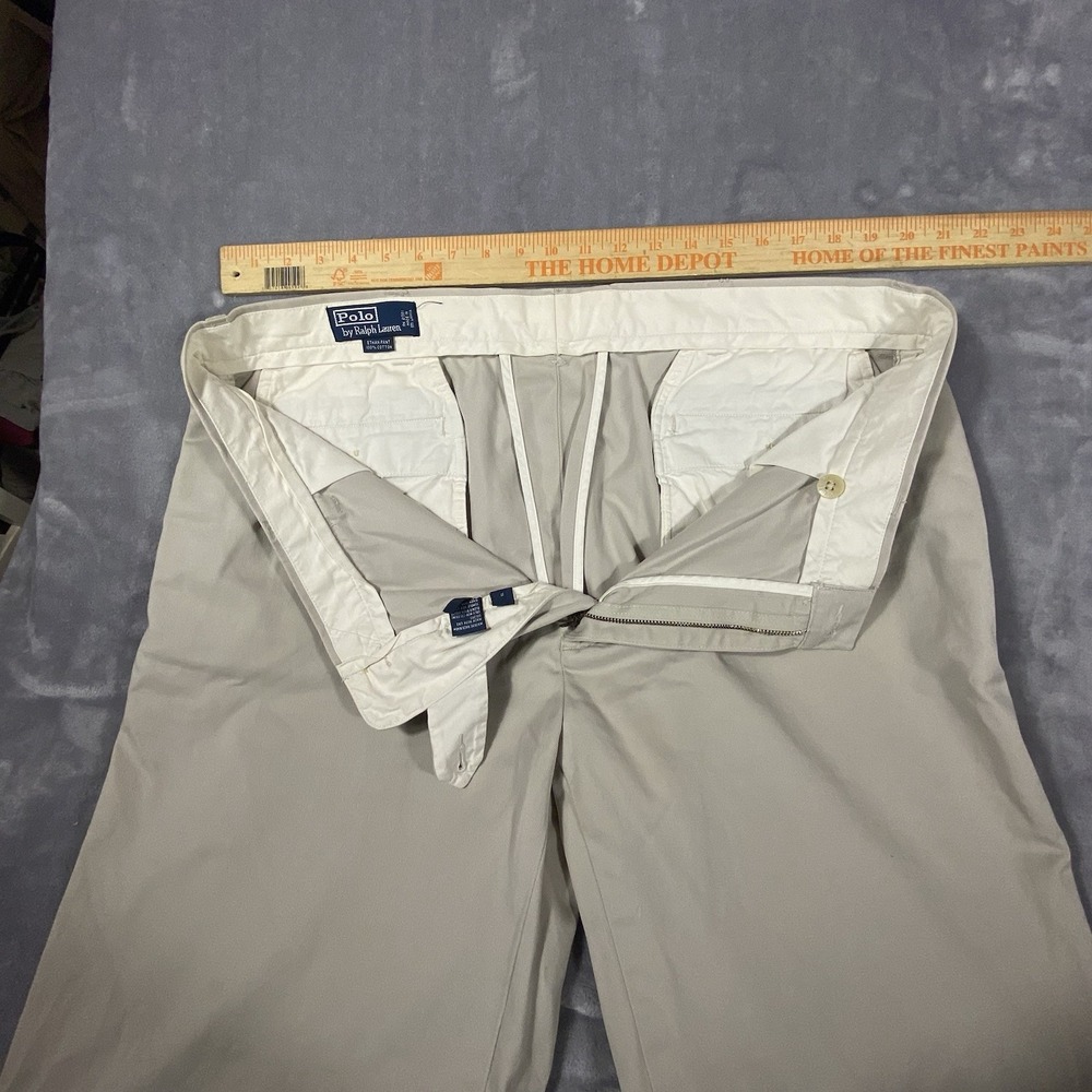 Polo Ralph Lauren Ethan Pant 40x32 Mens Khaki Chinos Pleated Front Preppy Dad - Picture 9 of 10